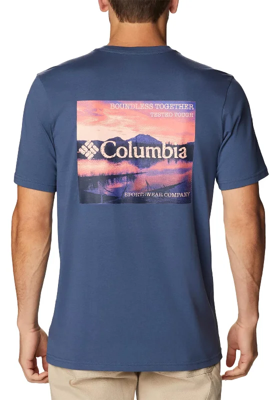 Columbia Rapid Ridge Back Graphic T-Shirt, Airforce Blue