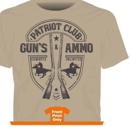 “Guns & Ammo” Cowboys Unlimited Adult T-Shirt