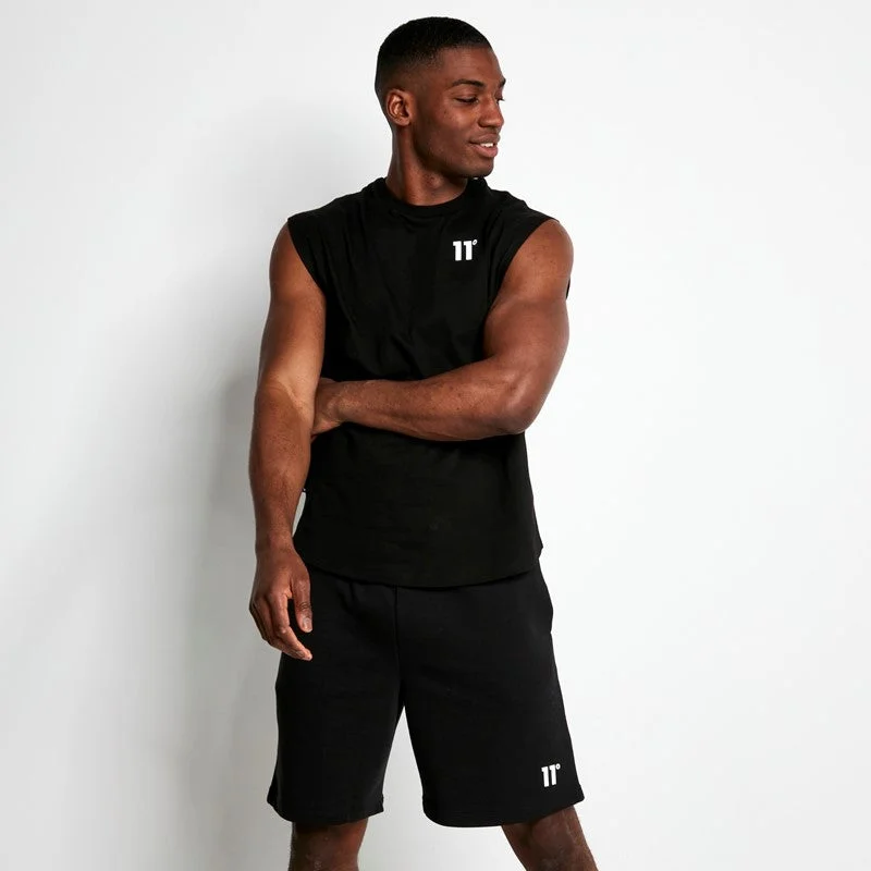 Core Cut Off T-Shirt - Black