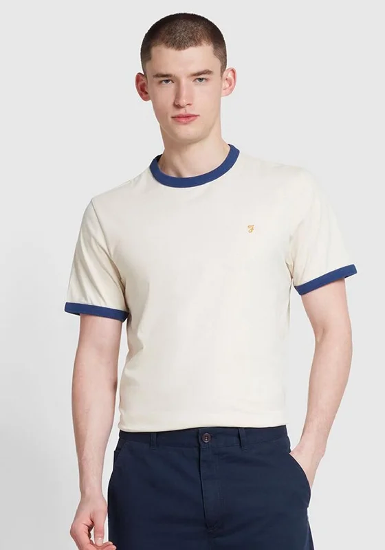 Farah Groves Ringer T-Shirt, Fog