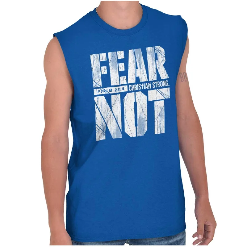 Fear Not Psalm 23:4 Sleeveless T Shirt