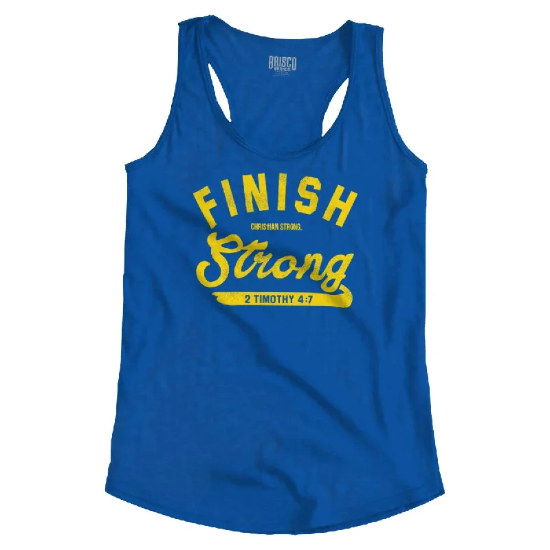 Finish Strong Scripture Racerback