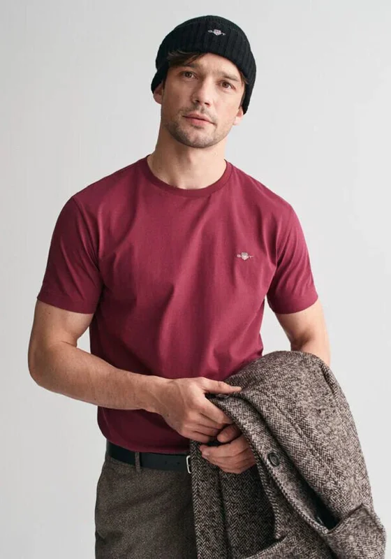 Gant Shield T-Shirt, Wine Red