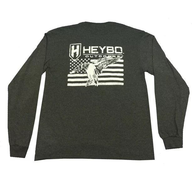 Heybo Men's Mallard Flag Long Sleeve T-Shirt