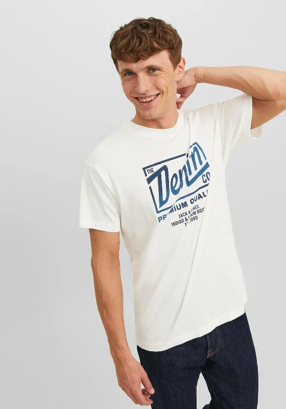 Jack & Jones Denim T-Shirt, Cloud Dancer