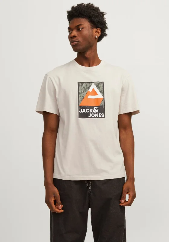 Jack & Jones Colourful Graphic T-Shirt, Moonbeam