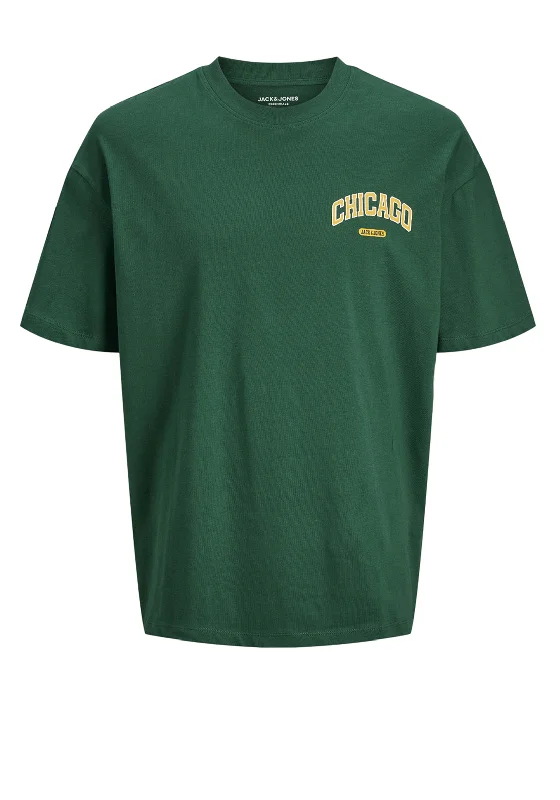 Jack & Jones Bradley Chicago Varsity T-Shirt, Evergreen