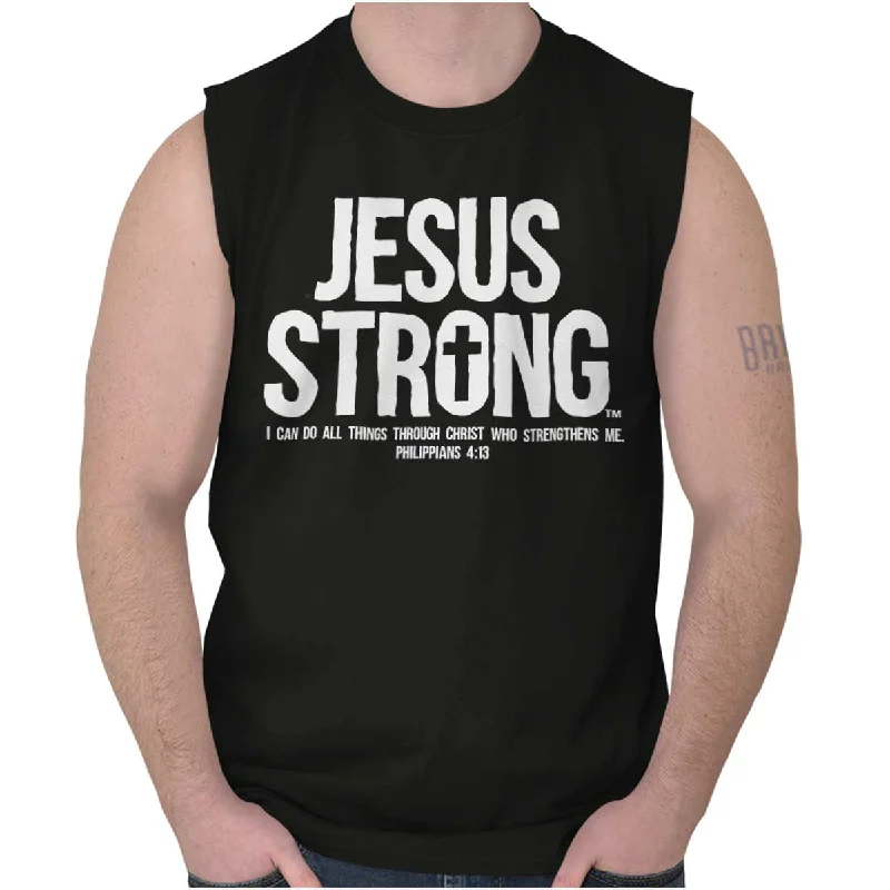 Jesus Strong Sleeveless T Shirt