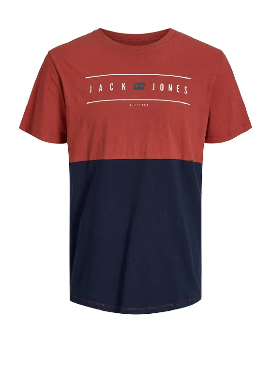 Jack & Jones Elliot Block T-Shirt, Cinnabar