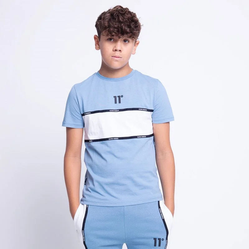 Junior Taped Block T-Shirt - Shadow Blue