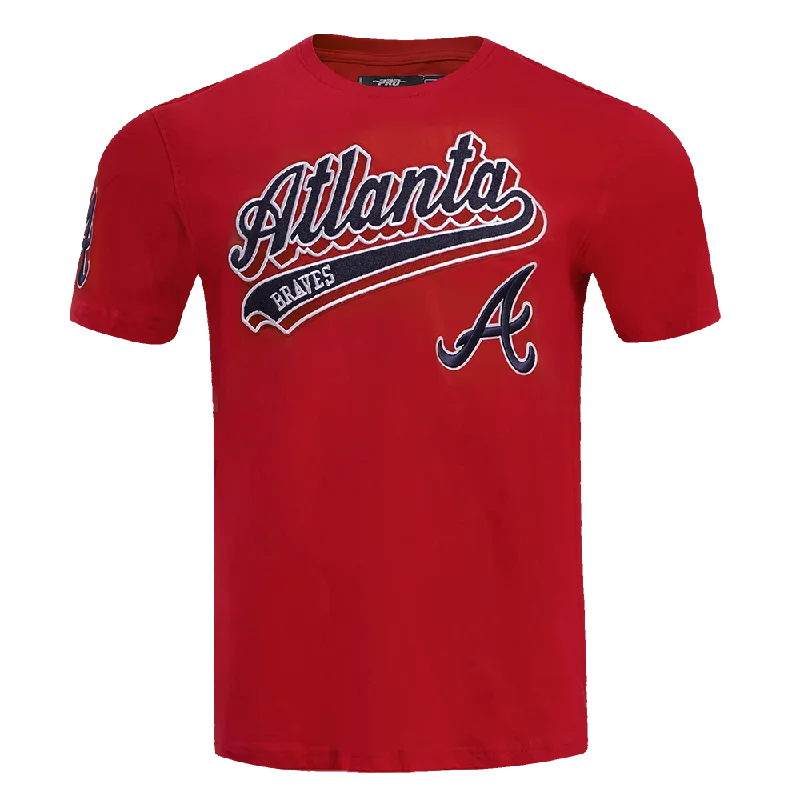 MLB ATLANTA BRAVES SCRIPT TAIL MEN'S TOPS (RED)