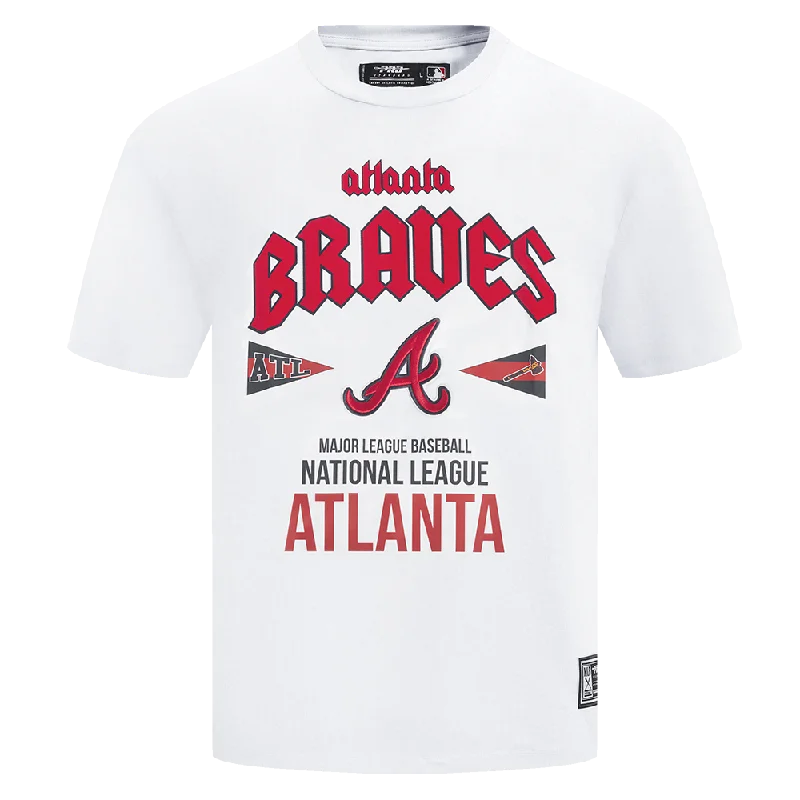 MLB ATLANTA BRAVES CITY TOUR MEN'S CJ DROP SHOULDER TOP (WHITE)