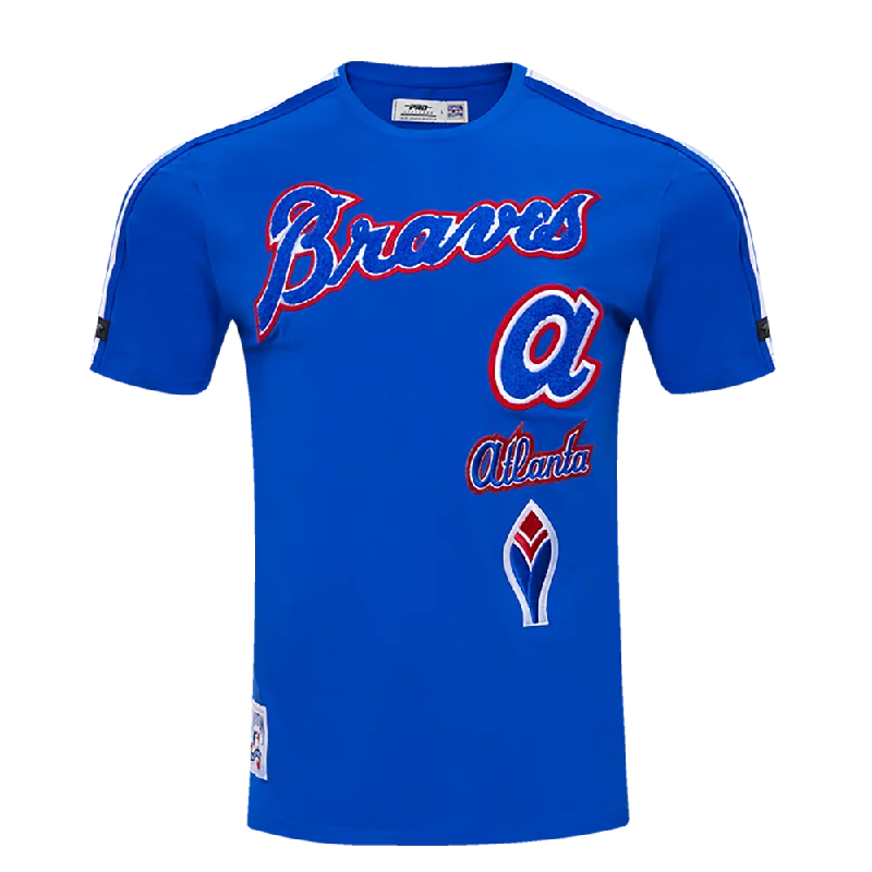 MLB ATLANTA BRAVES RETRO CLASSIC MEN'S STRIPED TOP (ROYAL BLUE/RED)