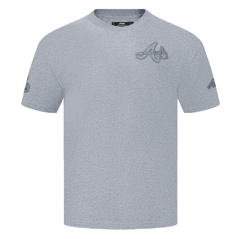 MLB ATLANTA BRAVES NEUTRAL MEN'S DROP SHOULDER TOP (DARK HEATHER GRAY)