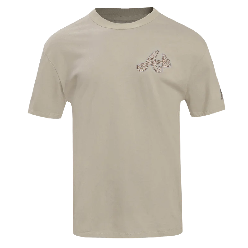 MLB ATLANTA BRAVES NEUTRAL DROP SHOULDER MEN'S TOP (TAUPE)