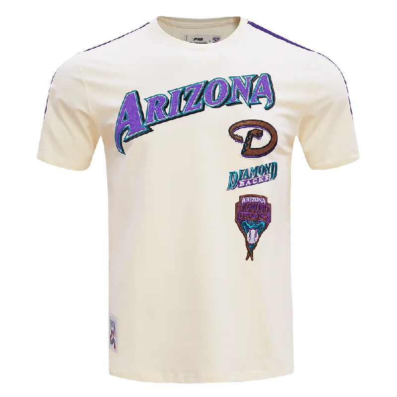 MLB ARIZONA DIAMONDBACKS RETRO CLASSIC MEN'S STRIPED TOP (EGGSHELL/ PURPLE)