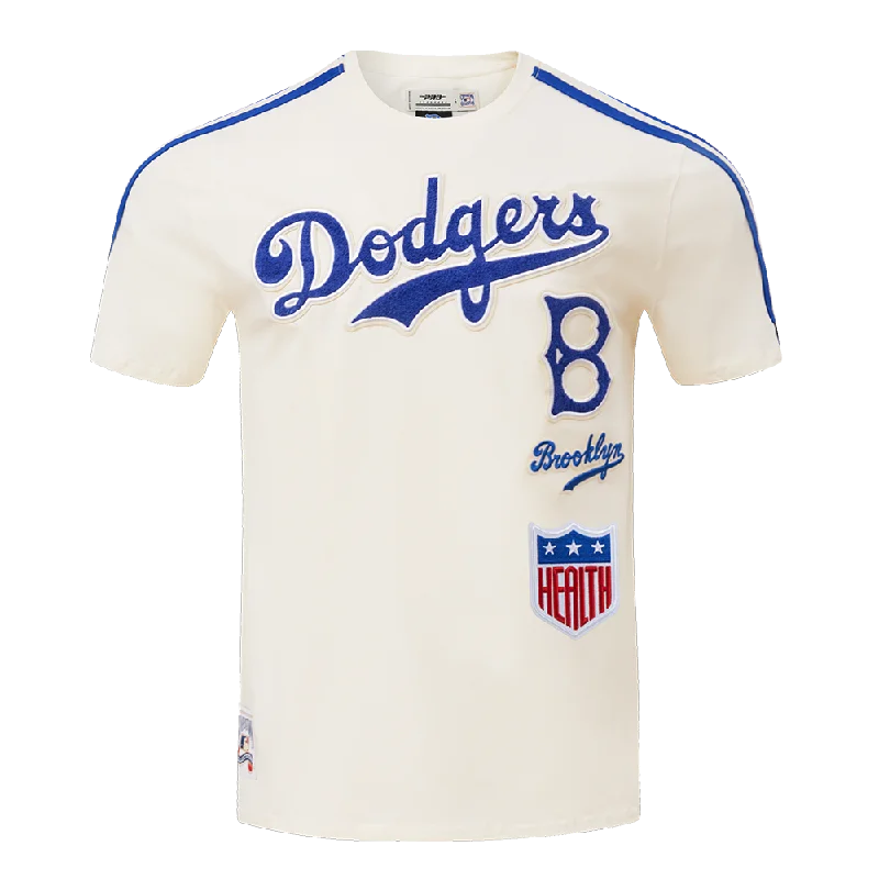 MLB BROOKLYN DODGERS RETRO CLASSIC MEN'S STRIPED TOP (EGGSHELL/ ROYAL BLUE)