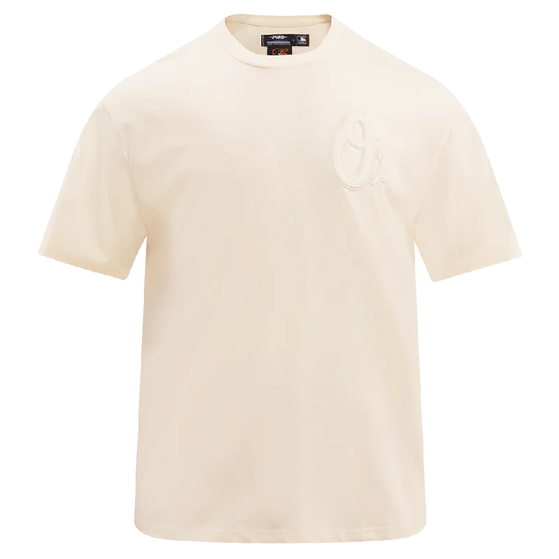 MLB BALTIMORE ORIOLES NEUTRAL MEN'S DROP SHOULDER TOP (EGGSHELL)