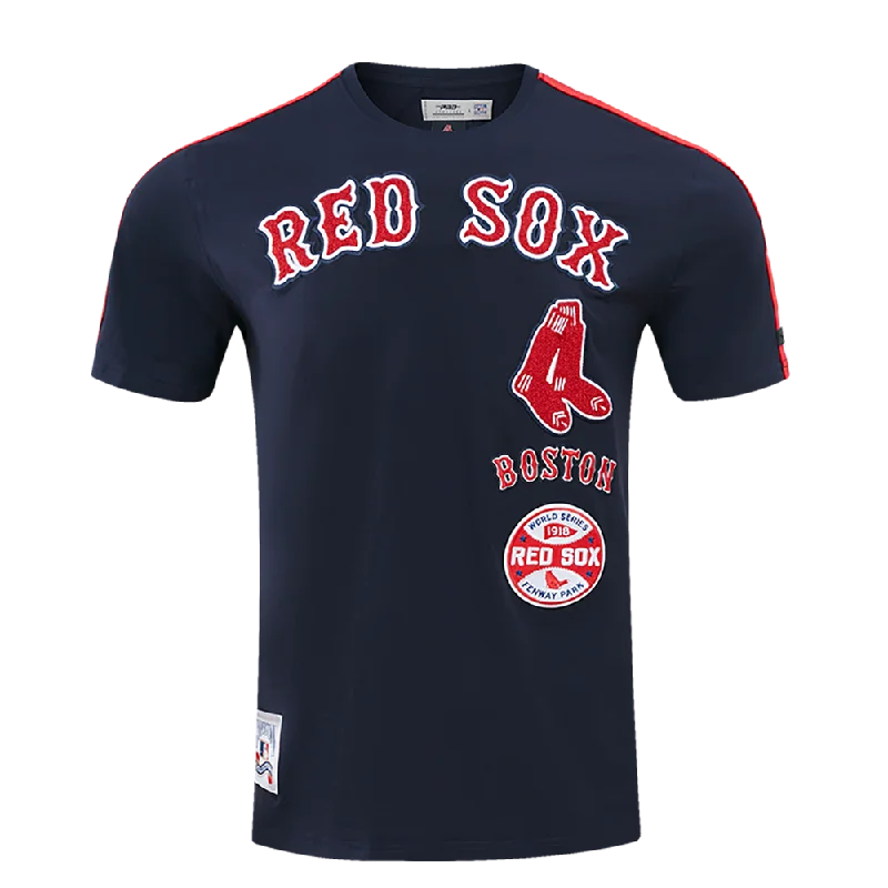 MLB BOSTON RED SOX RETRO CLASSIC MEN'S STRIPED TOP (MIDNIGHT NAVY/RED)