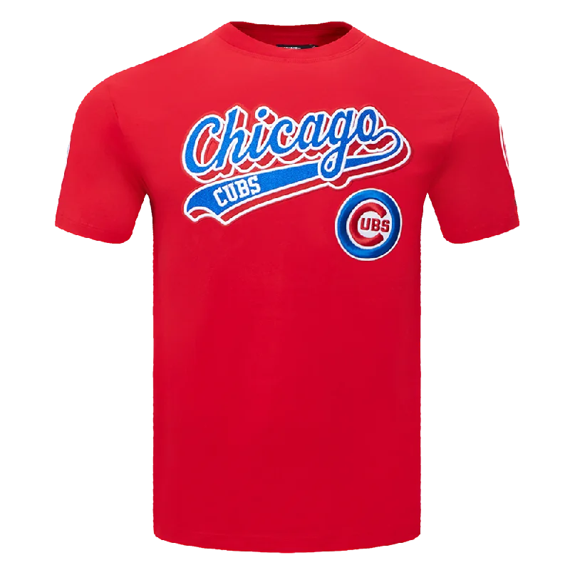 MLB CHICAGO CUBS SCRIPT TAIL MEN'S TOPS (RED)