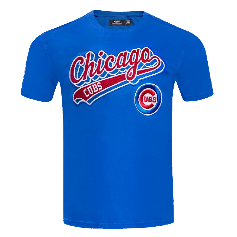 MLB CHICAGO CUBS SCRIPT TAIL MEN'S TOPS (ROYAL BLUE)