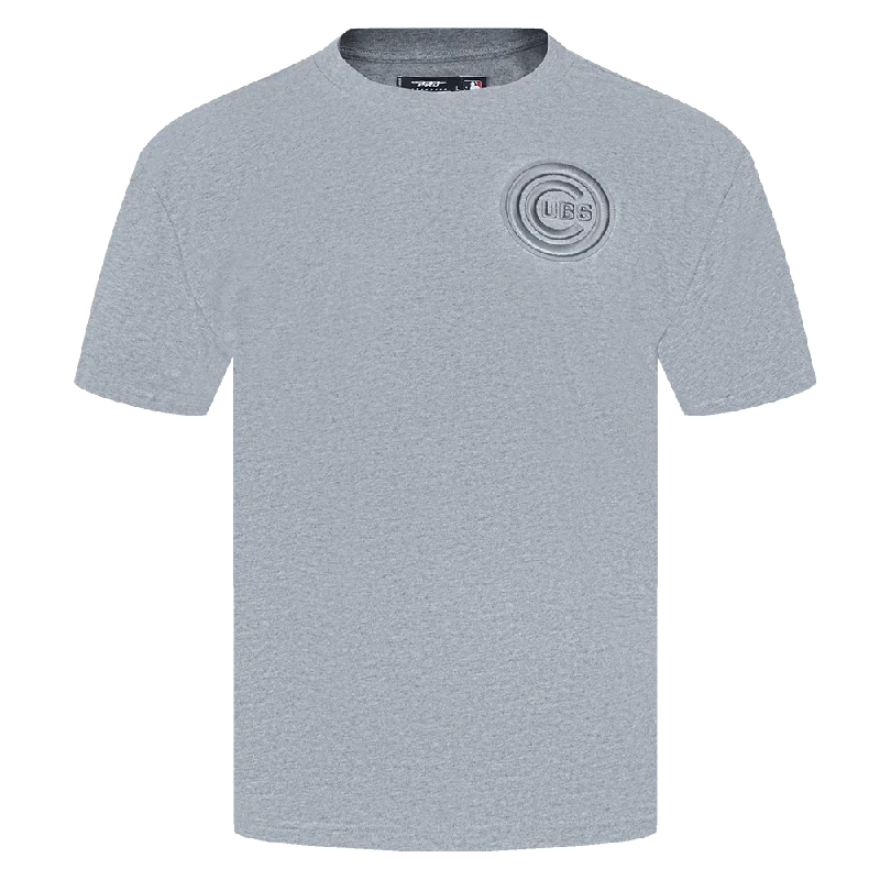 MLB CHICAGO CUBS NEUTRAL MEN'S DROP SHOULDER TOP (DARK HEATHER GRAY)