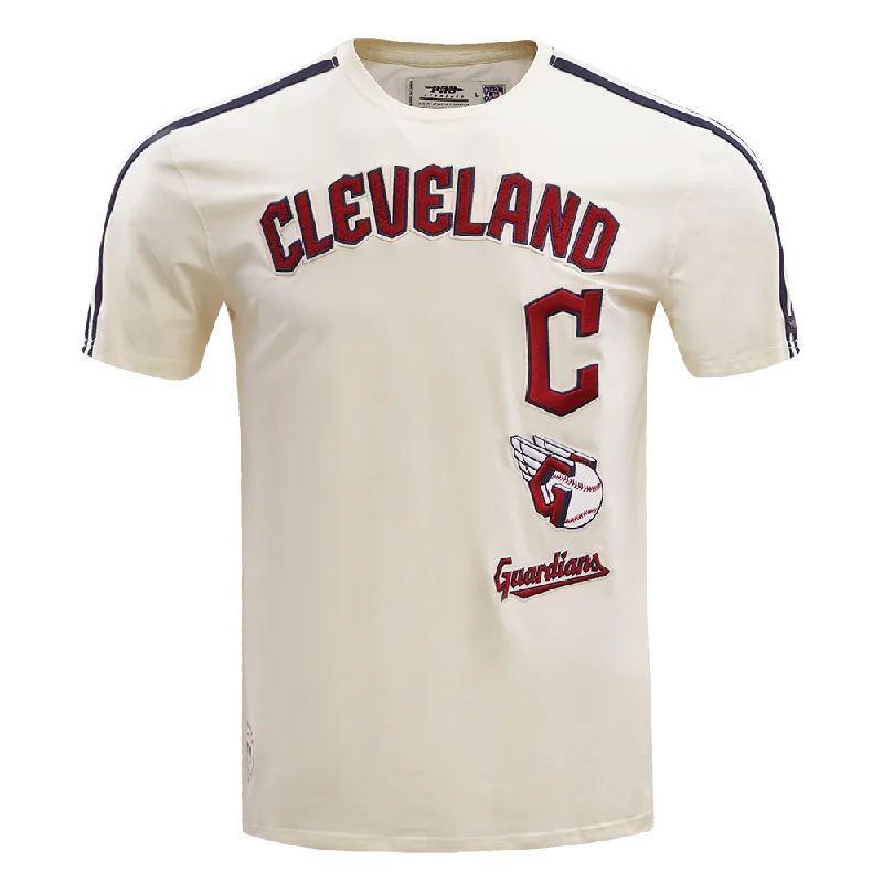 MLB CLEVELAND GUARDIANS RETRO CLASSIC MEN'S STRIPED TOP (EGGSHELL/ MIDNIGHT NAVY)