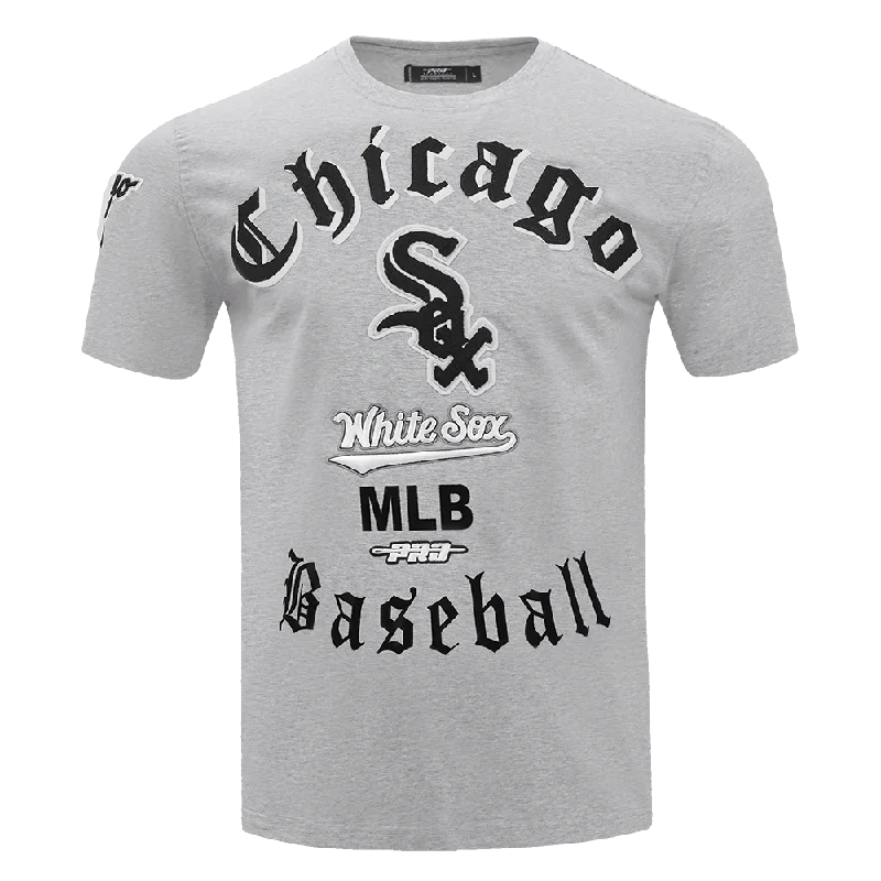 MLB CHICAGO WHITE SOX OLD ENGLISH MEN'S TOP (HEATHER GREY)