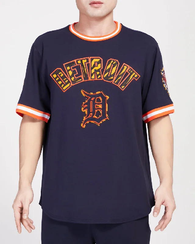 MLB DETROIT TIGERS ANIMAL MEN'S TOP (MIDNIGHT NAVY/ORANGE)