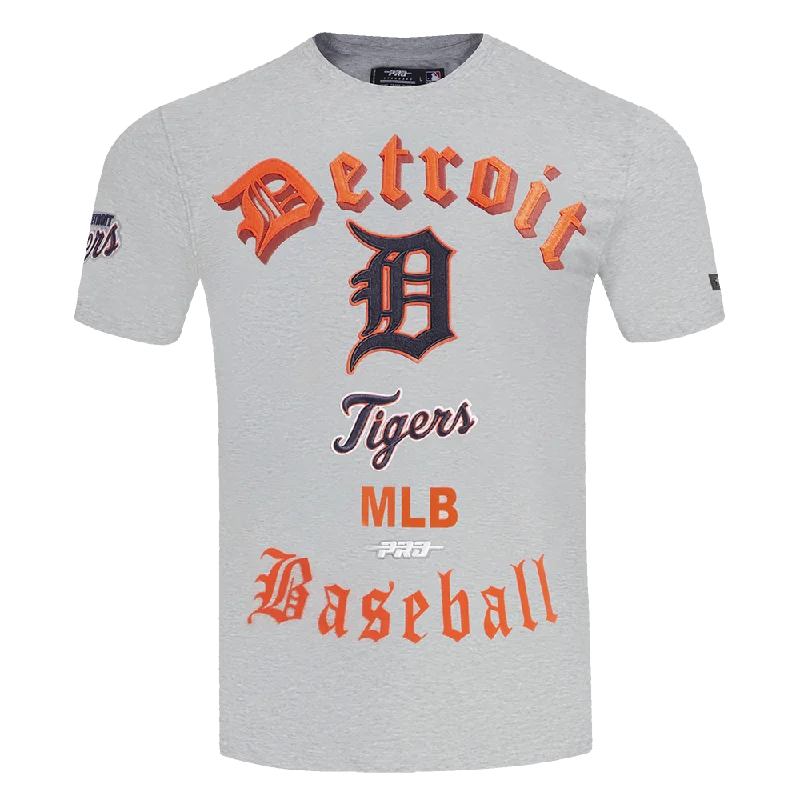 MLB DETROIT TIGERS OLD ENGLISH MEN'S TOP (HEATHER GREY)