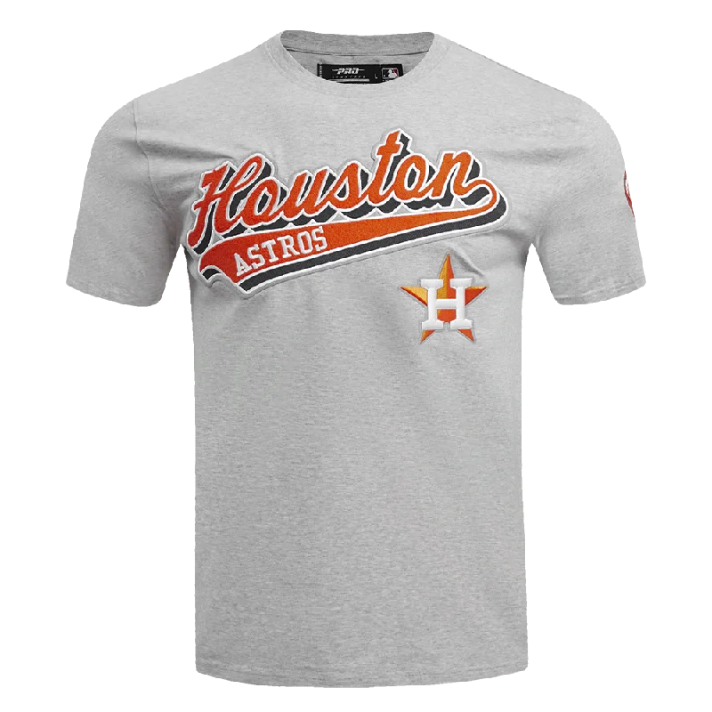 MLB HOUSTON ASTROS SCRIPT TAIL MEN'S TOPS (HEATHER GREY)