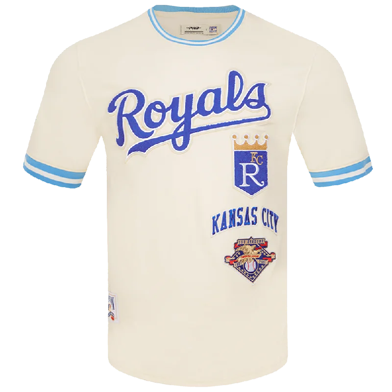 MLB KANSAS CITY ROYALS RETRO CLASSIC MEN'S TOP (EGGSHELL/ UNIVERSITY BLUE)