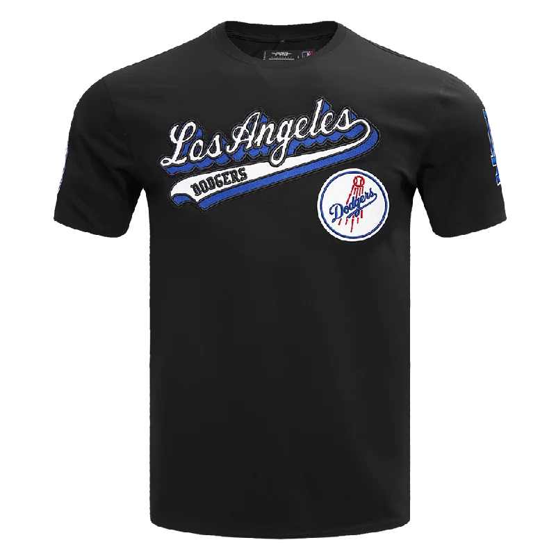 MLB LOS ANGELES DODGERS SCRIPT TAIL MEN'S TOPS (BLACK)