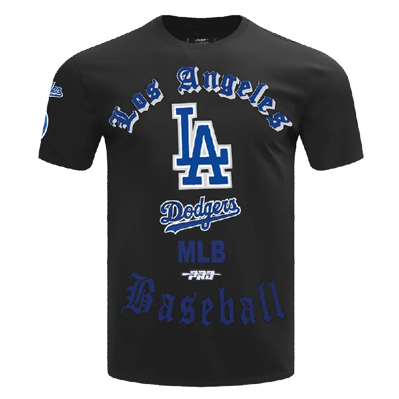 MLB LOS ANGELES DODGERS OLD ENGLISH MEN'S TOP (BLACK)