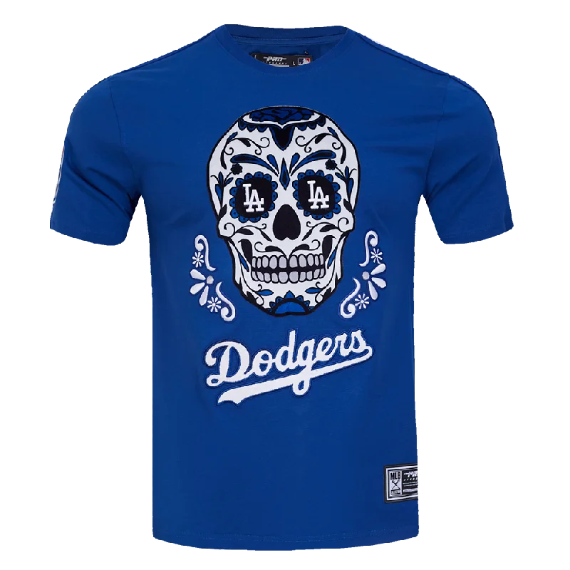 MLB LOS ANGELES DODGERS SUGAR SKULL MEN'S SJ STRIPED TOP (DODGER BLUE)