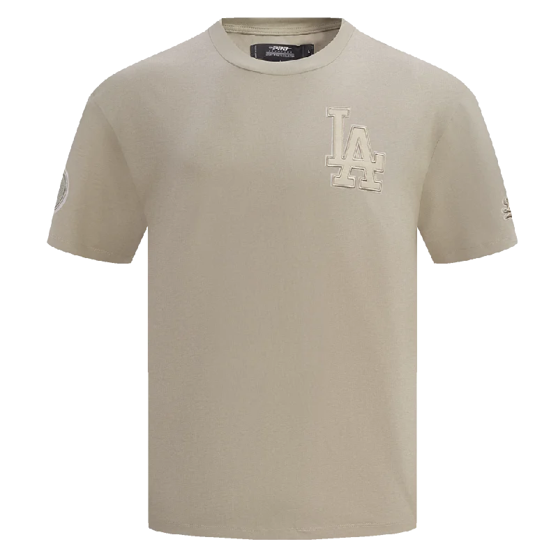 MLB LOS ANGELES DODGERS NEUTRAL DROP SHOULDER MEN'S TOP (TAUPE)