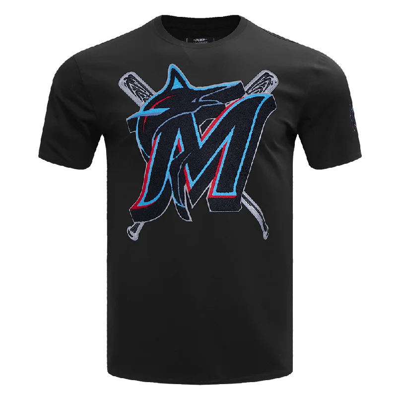 MLB MIAMI MARLINS MASHUP MEN'S TOP (BLACK)