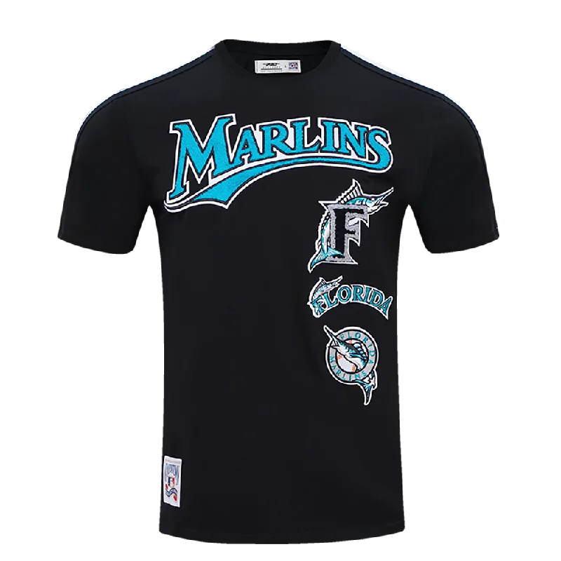 MLB FLORIDA MARLINS RETRO CLASSIC MEN'S STRIPED TOP (BLACK)