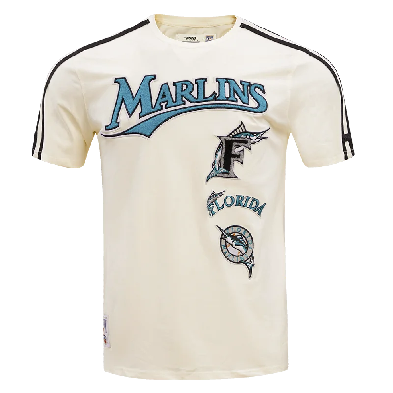 MLB FLORIDA MARLINS RETRO CLASSIC MEN'S STRIPED TOP (EGGSHELL/ BLACK)