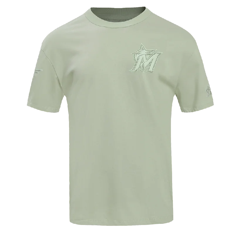 MLB MIAMI MARLINS NEUTRAL MEN'S CJ DROP SHOULDER TOP (MOSS)