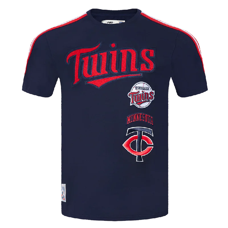 MLB MINNESOTA TWINS RETRO CLASSIC MEN'S STRIPED TOP (MIDNIGHT NAVY/RED)