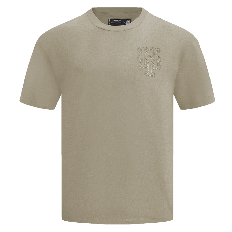 MLB NEW YORK METS NEUTRAL MEN'S DROP SHOULDER TOP (TAUPE)