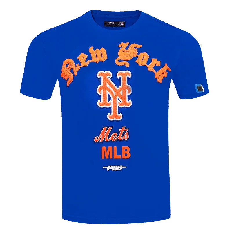 MLB NEW YORK METS OLD ENGLISH MEN'S TOP (ROYAL BLUE)