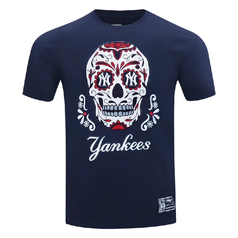 MLB NEW YORK YANKEES SUGAR SKULL MEN'S SJ STRIPED TOP (MIDNIGHT NAVY)