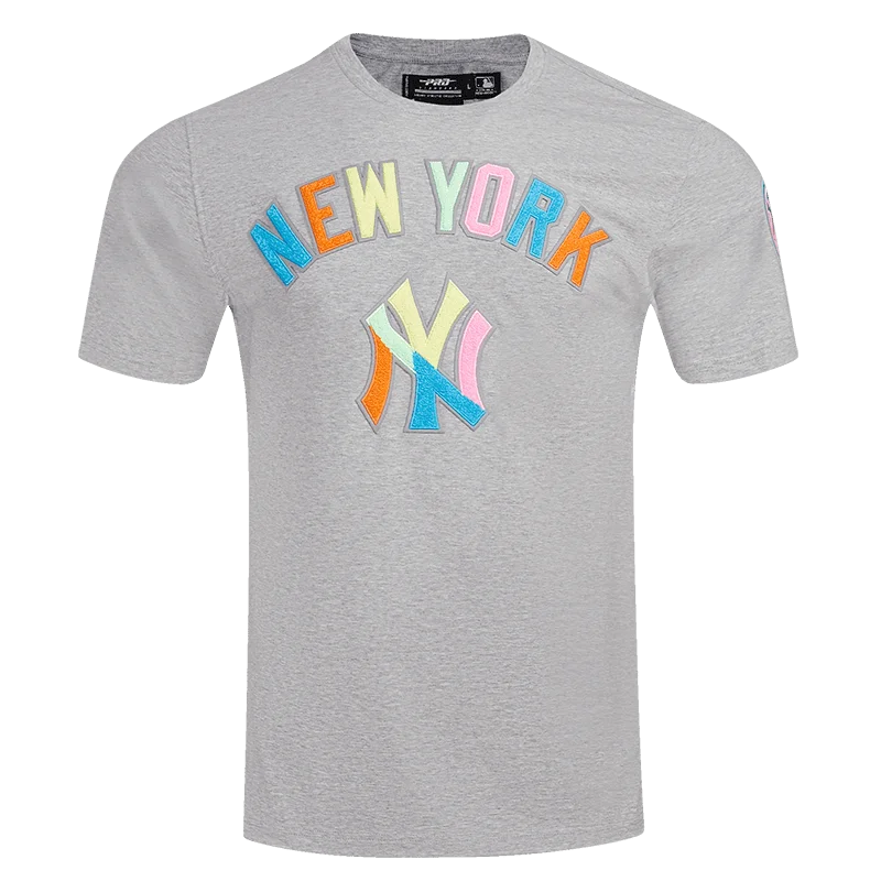 MLB NEW YORK YANKEES WASHED NEON MEN'S TOP (HEATHER GREY)