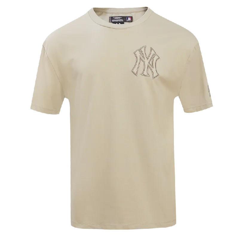 MLB NEW YORK YANKEES NEUTRAL DROP SHOULDER MEN'S TOP (TAUPE)