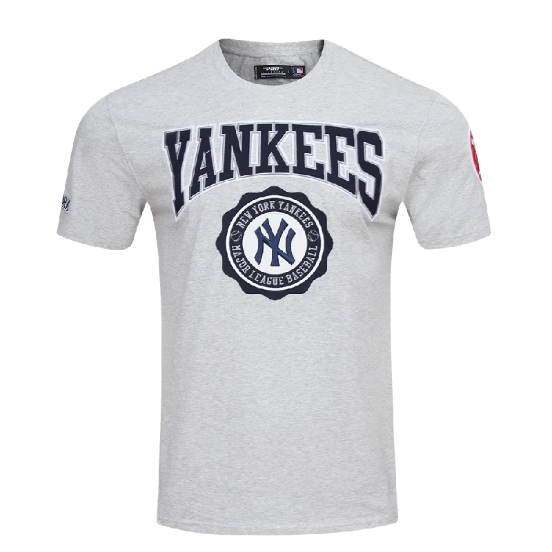 MLB NEW YORK YANKEES CREST EMBLEM SJ TOP (HEATHER GREY)