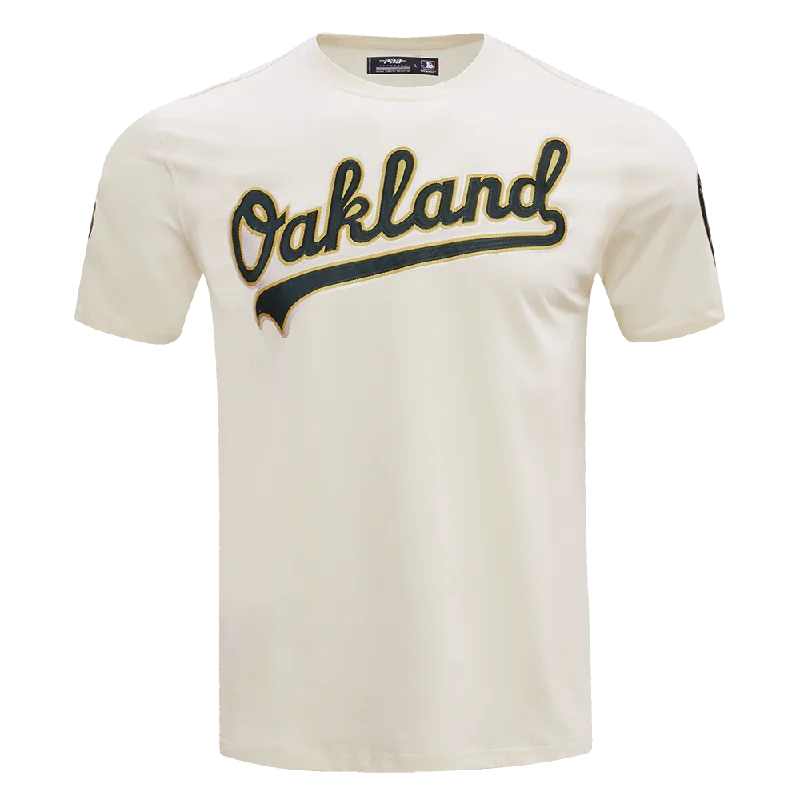 MLB OAKLAND ATHLETICS TACKLE TWILL MEN'S TOP (EGGSHELL)