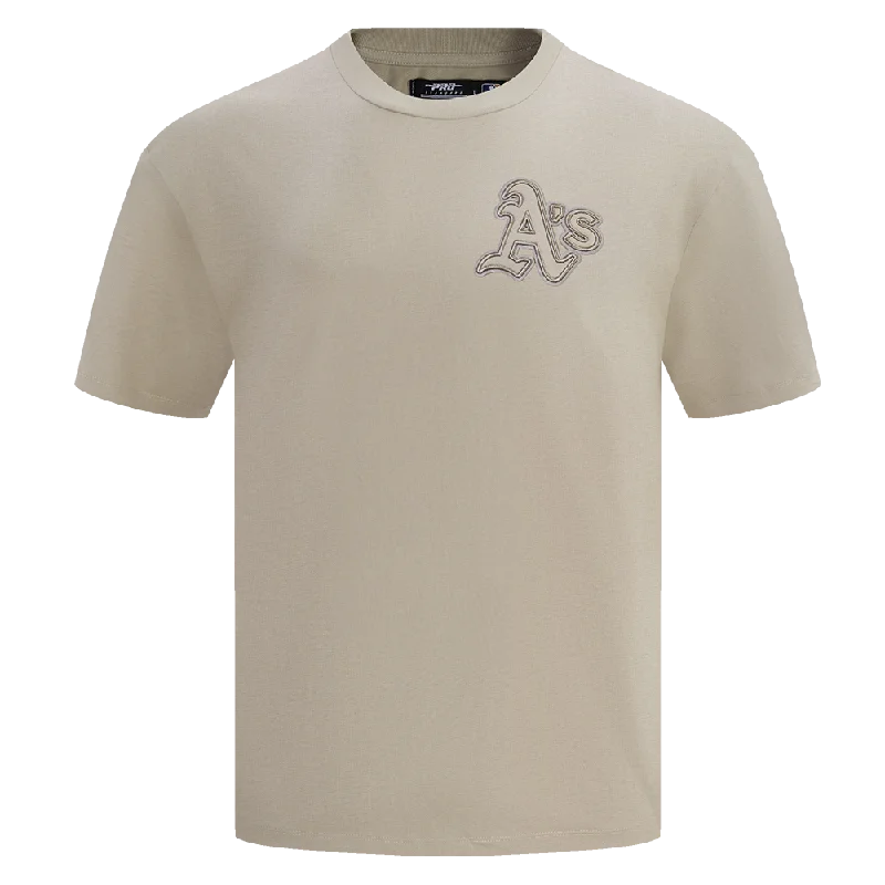 MLB OAKLAND ATHLETICS NEUTRAL MEN'S CJ DROP SHOULDER TOP (TAUPE)