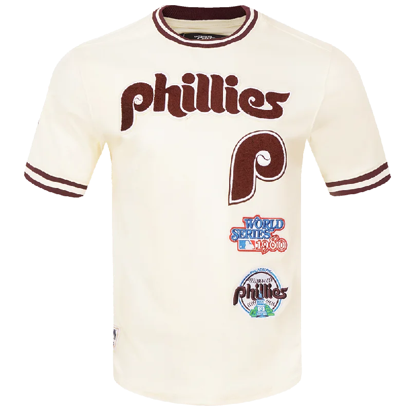 MLB PHILADELPHIA PHILLIES RETRO CLASSIC MEN'S TOP (EGGSHELL/WINE)